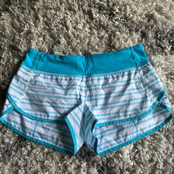 RARE Lululemon Run: Speed Short Twin Stripe Spry Blue / Spry Blue - Picture 1 of 3